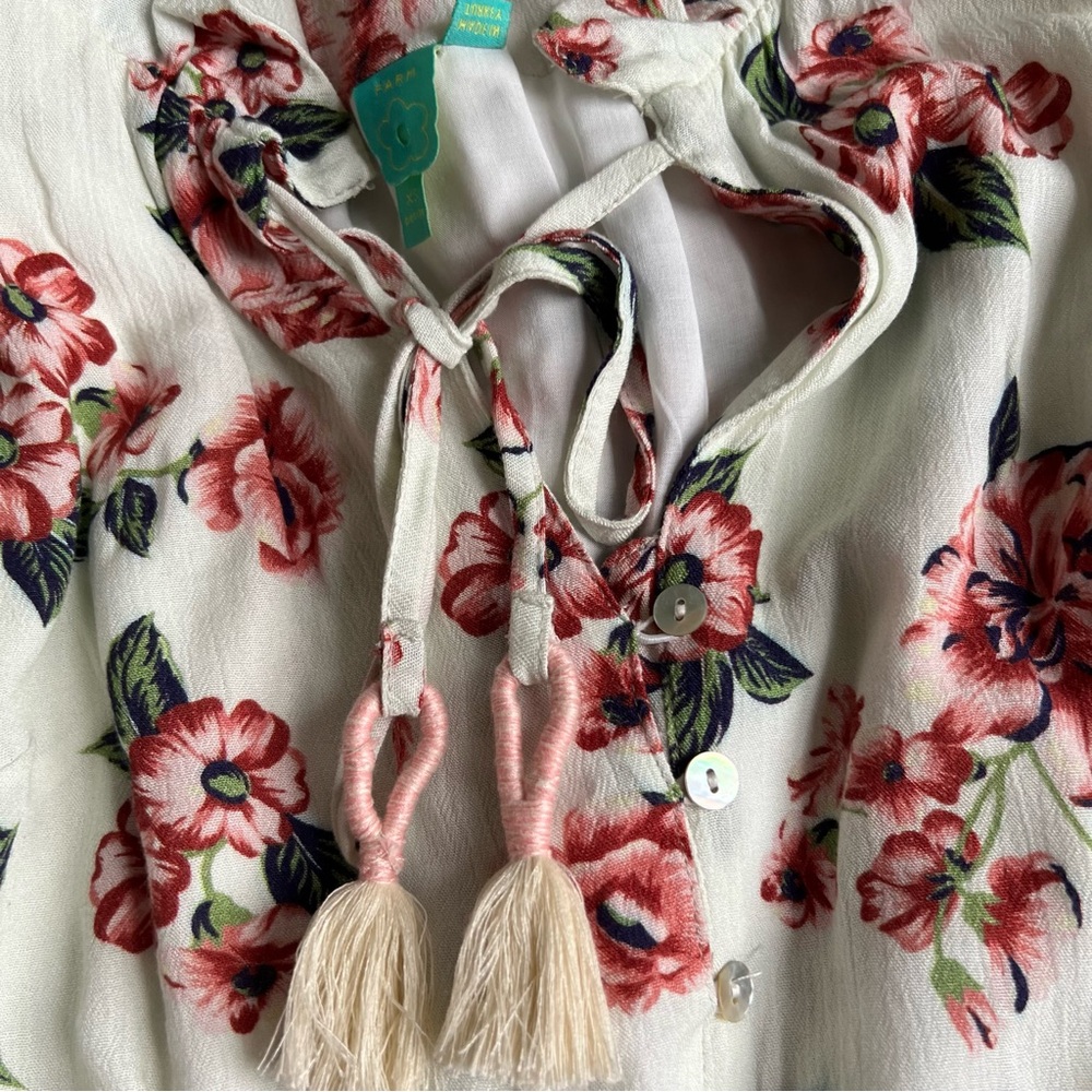 FARM RIO x Anthropologie Floral Smocked Dress, XSP - Picture 6 of 14